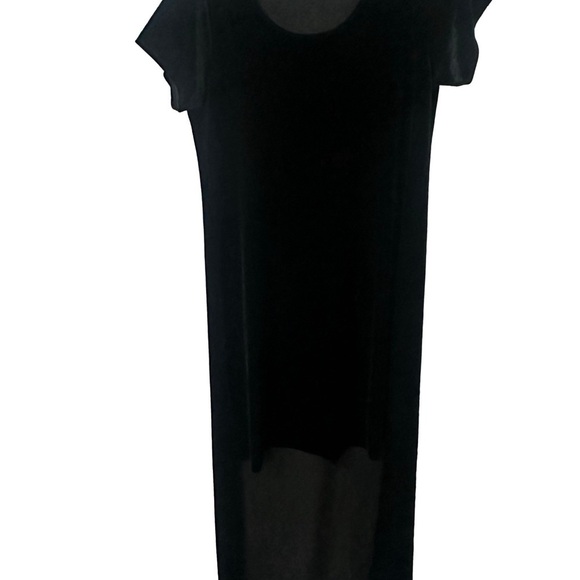 VTG Black Velvet Cassini Dress Lrg Whimsigoth Fairy Grunge Goth Emo Y2K READ - Picture 2 of 5